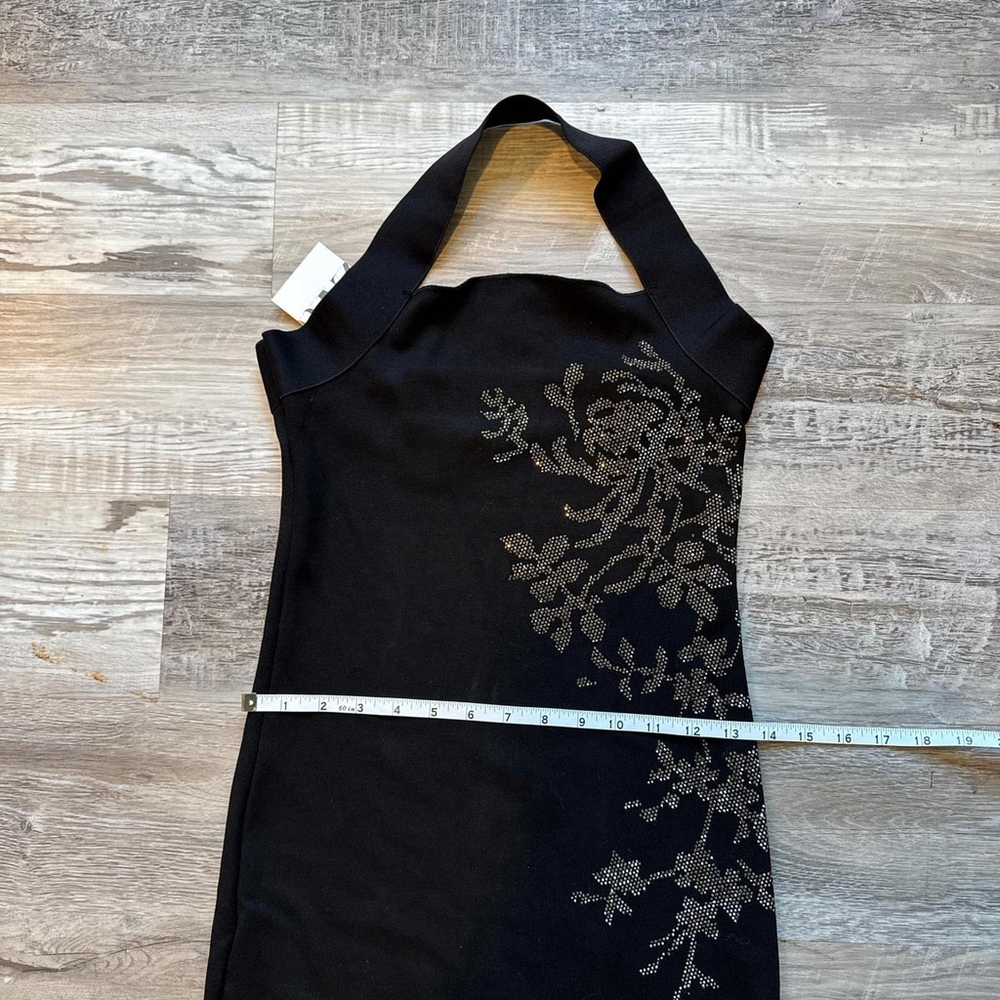 ZARA SHINY HALTER STRETCH KNIT MIDI DRESS - BRAND NEW WITH TAG - SIZE M - Picture 3 of 6